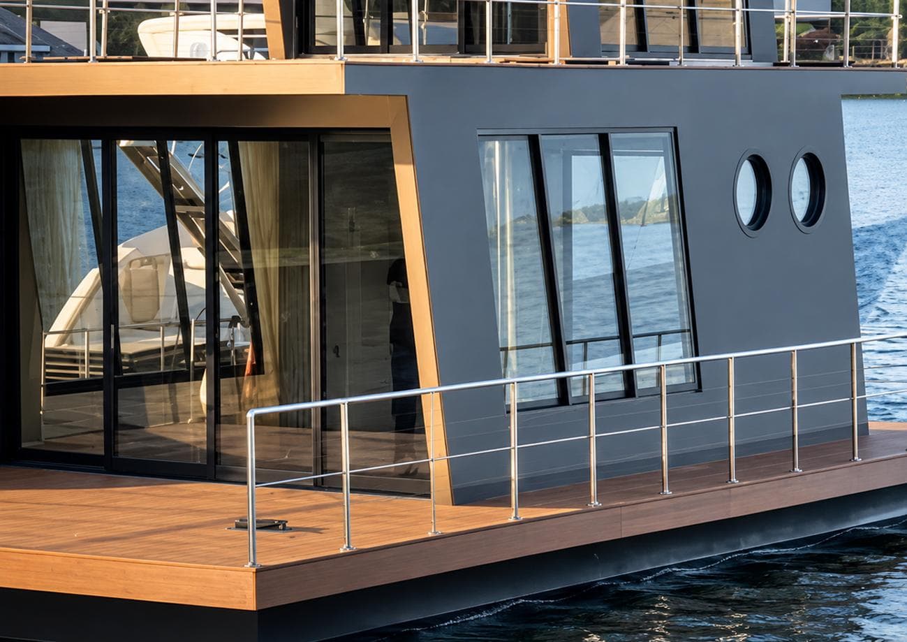 Casa flutuante construída em Steel Frame